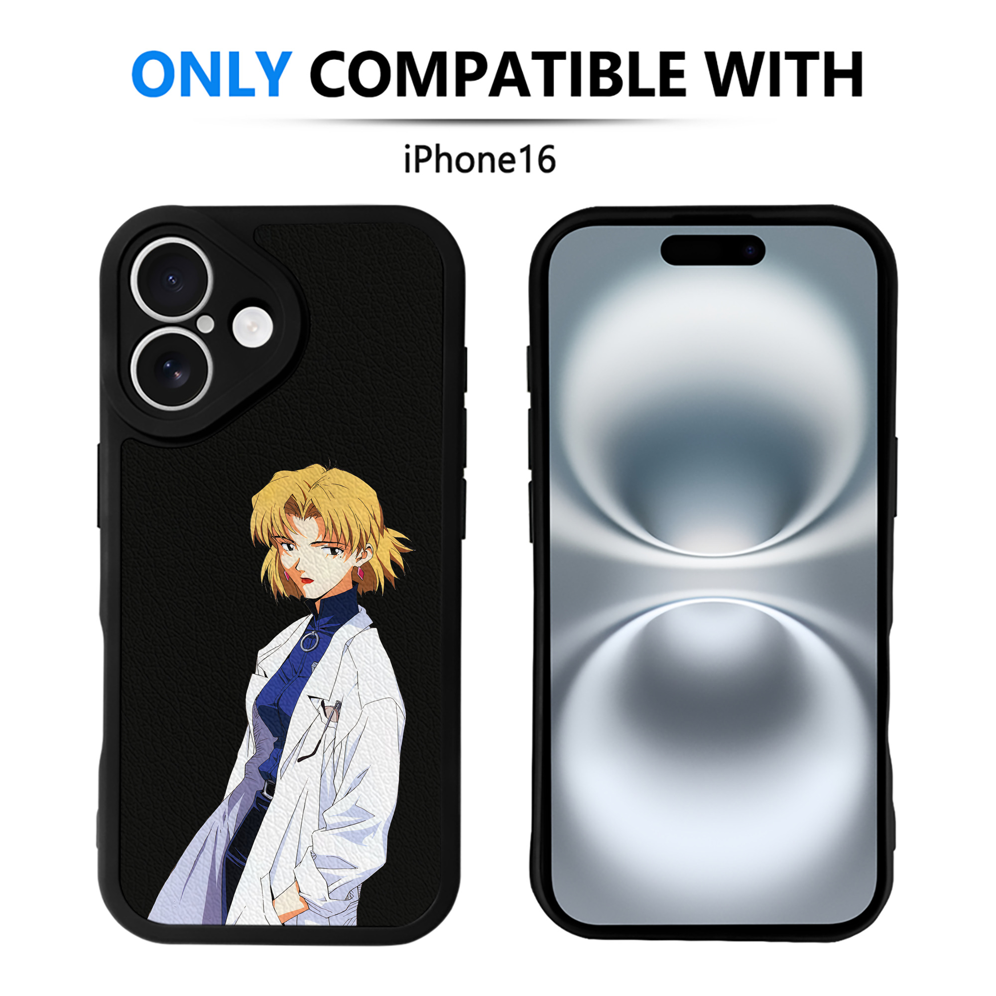 （画像用） EVA 新世紀エヴァンゲリオン 【iPhone 16シリーズ対応】シリコンスマホケース（レザー調） 材質：シリコン